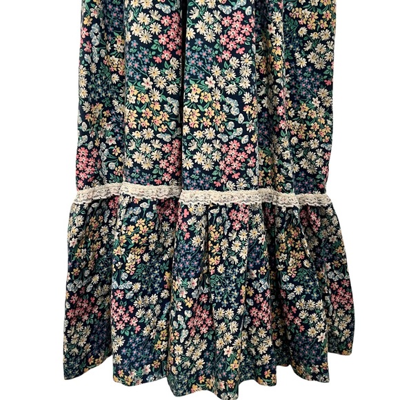 π Vintage Gunne Sax Style Prairie Dress Floral Pattern V-Neck w/ Pocketsπ - Picture 5 of 15